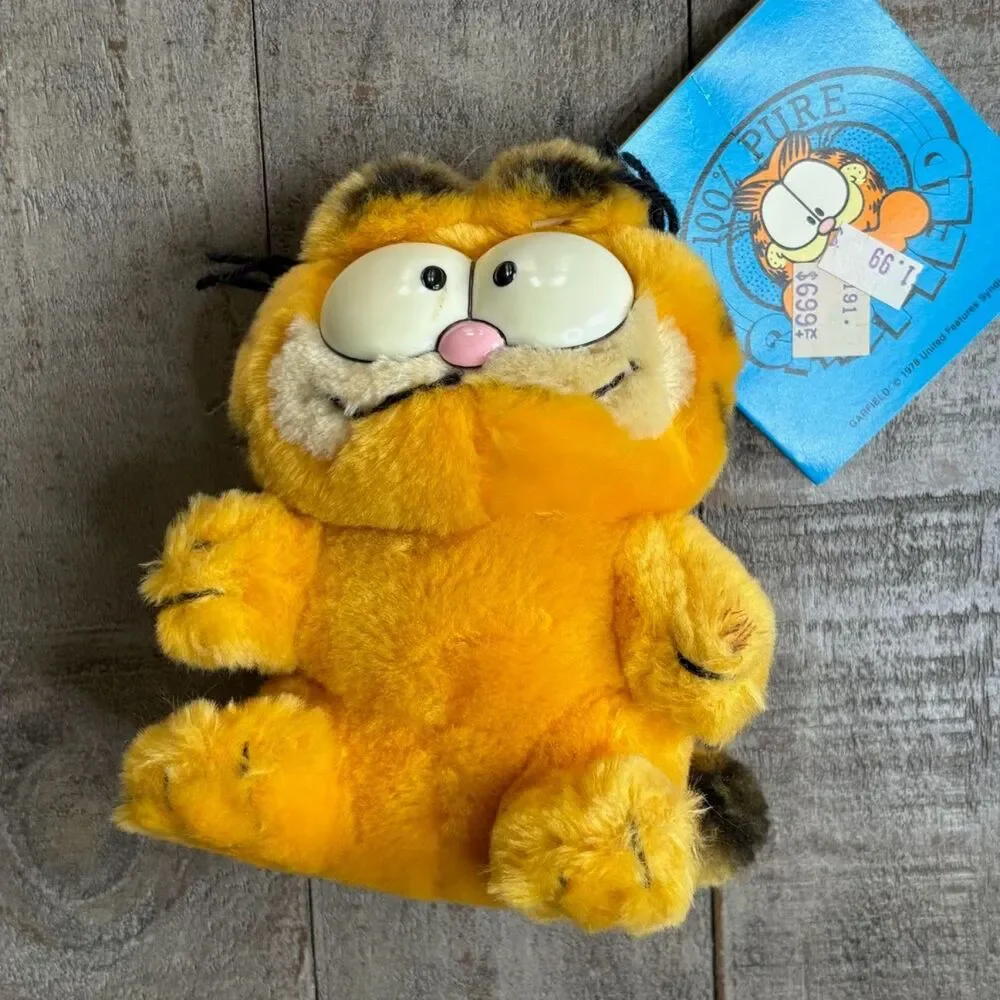Vintage 1981 Dakin 5.5” Garfield Plush Fat Cat Stuffed Plush Animal w/Tag